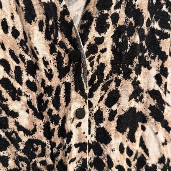 ☀️ Avenue Leopard Print Button Front Cardigan - Picture 3 of 6